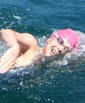 Katie Goodall swims the channel