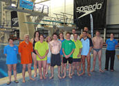 Competitors taking part in teh diving invitational