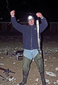 Martin with a brace of Whiting on Bridlington beach